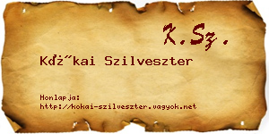 Kókai Szilveszter névjegykártya