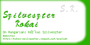 szilveszter kokai business card